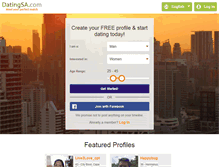 Tablet Screenshot of datingsa.com